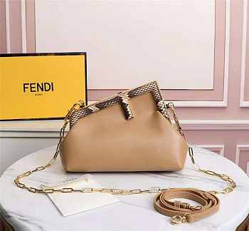 Fendi First Beige With Snake Skin Handle Size 26cm