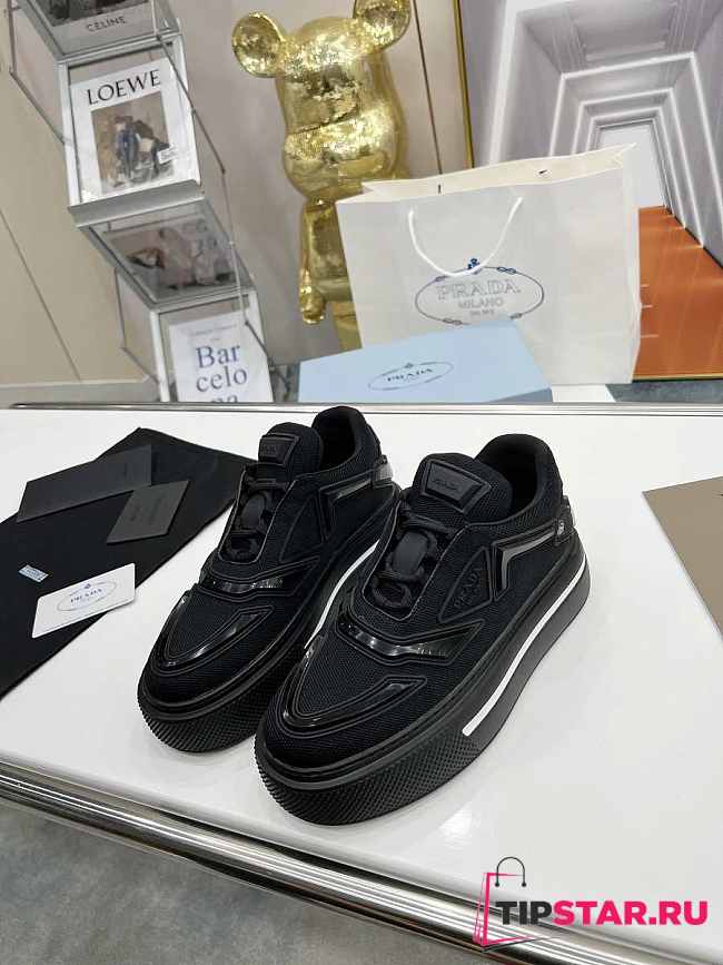 Prada Platform Black Sneakers - 1