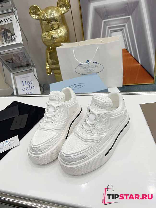 Prada Platform White Sneakers - 1