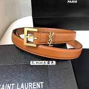 YSL logo brown belt 2cm - 1