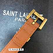 YSL logo brown belt 2cm - 4