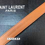 YSL logo brown belt 2cm - 2