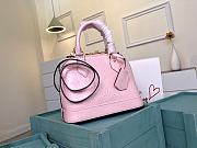 LV Alma BB Rose Ballerine Pink Patent Monogram Vernis M50415 Size 25x19x11 cm - 1