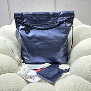 Chanel 22 Large Handbag Navy Blue Calfskin AS3262 Size 48x45x10 cm - 2