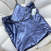 Chanel 22 Large Handbag Navy Blue Calfskin AS3262 Size 48x45x10 cm - 4