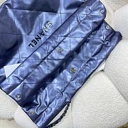 Chanel 22 Medium Handbag Navy Blue Calfskin AS3261 Size 39x42x8 cm - 2