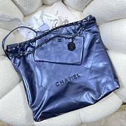 Chanel 22 Medium Handbag Navy Blue Calfskin AS3261 Size 39x42x8 cm - 5