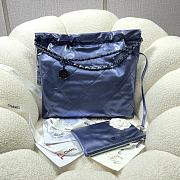 Chanel 22 Medium Handbag Navy Blue Calfskin AS3261 Size 39x42x8 cm - 6
