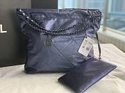 Chanel 22 Small Handbag Navy Blue Calfskin AS3260 Size 35x37x7 cm - 6