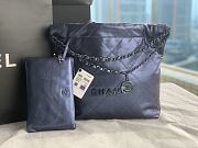 Chanel 22 Small Handbag Navy Blue Calfskin AS3260 Size 35x37x7 cm - 4
