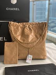 Chanel 22 Large Handbag Beige Calfskin AS3262 Size 48x45x10 cm - 1