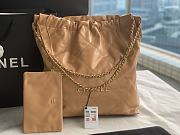 Chanel 22 Large Handbag Beige Calfskin AS3262 Size 48x45x10 cm - 5