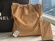 Chanel 22 Large Handbag Beige Calfskin AS3262 Size 48x45x10 cm - 4