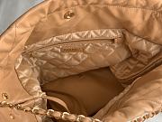 Chanel 22 Large Handbag Beige Calfskin AS3262 Size 48x45x10 cm - 3