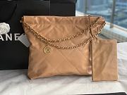 Chanel 22 Medium Handbag Beige Calfskin AS3261 Size 39x42x8 cm - 2