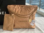 Chanel 22 Medium Handbag Beige Calfskin AS3261 Size 39x42x8 cm - 5