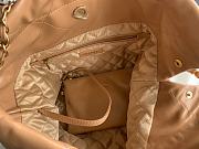 Chanel 22 Medium Handbag Beige Calfskin AS3261 Size 39x42x8 cm - 4