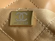 Chanel 22 Medium Handbag Beige Calfskin AS3261 Size 39x42x8 cm - 6