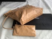 Chanel 22 Small Handbag Beige Calfskin AS3260 Size 35x37x7 cm - 2