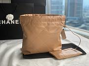 Chanel 22 Small Handbag Beige Calfskin AS3260 Size 35x37x7 cm - 3