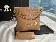 Chanel 22 Small Handbag Beige Calfskin AS3260 Size 35x37x7 cm - 4