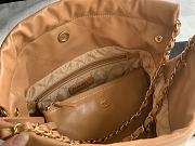 Chanel 22 Small Handbag Beige Calfskin AS3260 Size 35x37x7 cm - 5