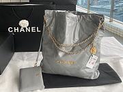 Chanel 22 Large Handbag Grey Calfskin AS3262 Size 48x45x10 cm - 5