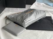 Chanel 22 Medium Handbag Grey Calfskin AS3261 Size 39x42x8 cm - 2