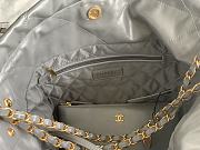 Chanel 22 Medium Handbag Grey Calfskin AS3261 Size 39x42x8 cm - 5