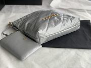 Chanel 22 Small Handbag Grey Calfskin AS3260 Size 35x37x7 cm - 3