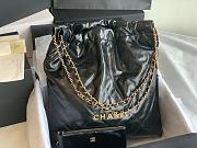 Chanel 22 Large Handbag Black Calfskin AS3262 Size 48x45x10 cm - 2