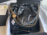 Chanel 22 Large Handbag Black Calfskin AS3262 Size 48x45x10 cm - 4
