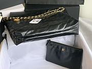 Chanel 22 Medium Handbag Black Calfskin AS3261 Size 39x42x8 cm - 2