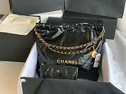 Chanel 22 Medium Handbag Black Calfskin AS3261 Size 39x42x8 cm - 3