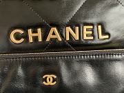 Chanel 22 Medium Handbag Black Calfskin AS3261 Size 39x42x8 cm - 6