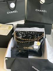 Chanel 22 Small Handbag Black Calfskin AS3260 Size 35x37x7 cm - 1