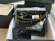 Chanel 22 Small Handbag Black Calfskin AS3260 Size 35x37x7 cm - 4