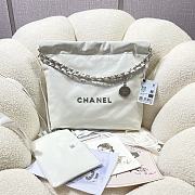 Chanel 22 Small Handbag White Calfskin AS3260 Size 35x37x7 cm - 1