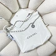 Chanel 22 Small Handbag White Calfskin AS3260 Size 35x37x7 cm - 5