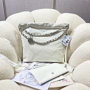 Chanel 22 Small Handbag White Calfskin AS3260 Size 35x37x7 cm - 6