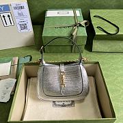 Gucci Jackie 1961 Lizard Mini Bag Silver 675799 Size 19x13x13 cm - 1
