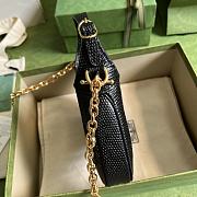 Gucci Jackie 1961 Lizard Mini Bag Black 675799 Size 19x13x13 cm - 2