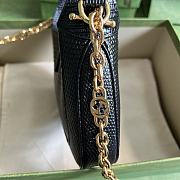 Gucci Jackie 1961 Lizard Mini Bag Black 675799 Size 19x13x13 cm - 6
