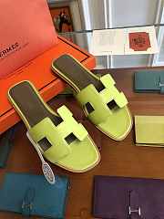 Hermes Slippers Green - 6