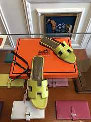 Hermes Slippers Green - 4