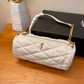 YSL Sade White Leather Bag Size 20x10x10 cm