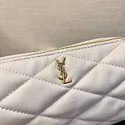 YSL Sade White Leather Bag Size 20x10x10 cm - 5