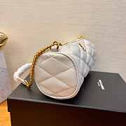 YSL Sade White Leather Bag Size 20x10x10 cm - 4