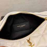 YSL Sade White Leather Bag Size 20x10x10 cm - 3