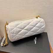 YSL Sade White Leather Bag Size 20x10x10 cm - 2